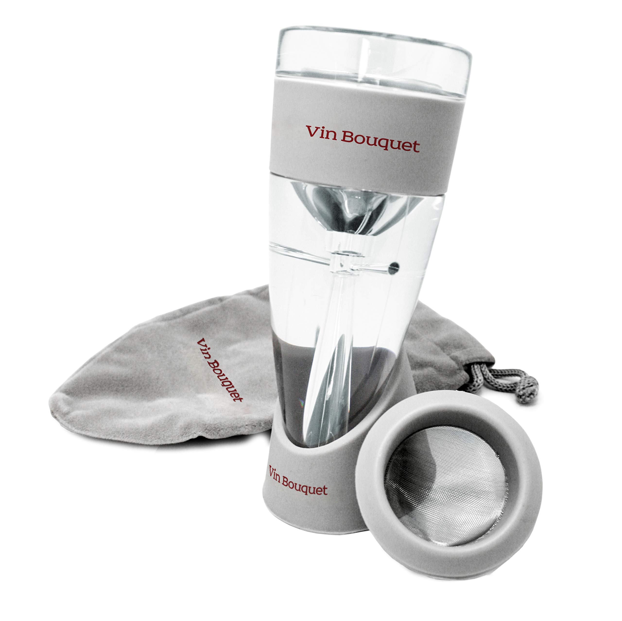 Vin Bouquet FIA 002 Wine Aerator, Filter, Individual Base & Velvet Puch, 22.6 x 7.7 x 8.6 cm