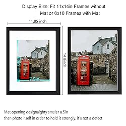 BESCRCL 11x14 Picture Frame Black Set of 6, Display