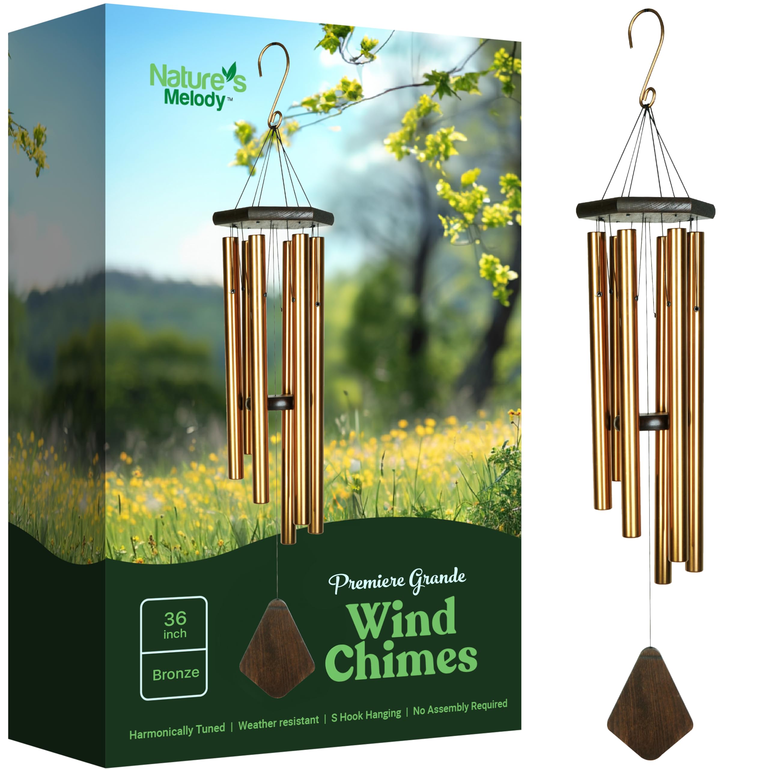 Nature's Melody PG36BR 36-Inch Premiere Grande Wind Chime - Bronze — image 1
