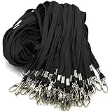 Bird Fiy Black Lanyard 100 Pack Bulk Lanyards for