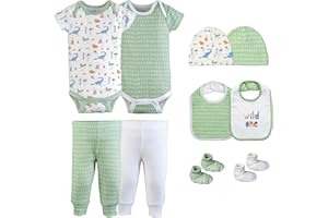 Little Peaches Baby Boy Clothes & Accessories Set – Newborn Essentials Gift – Fits 6 to 9 Months