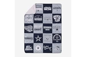 FOCO NFL Unisex-Adult NFL Team Logo 80" x 60" Team Pride Patches Throw Blanket Quilt
