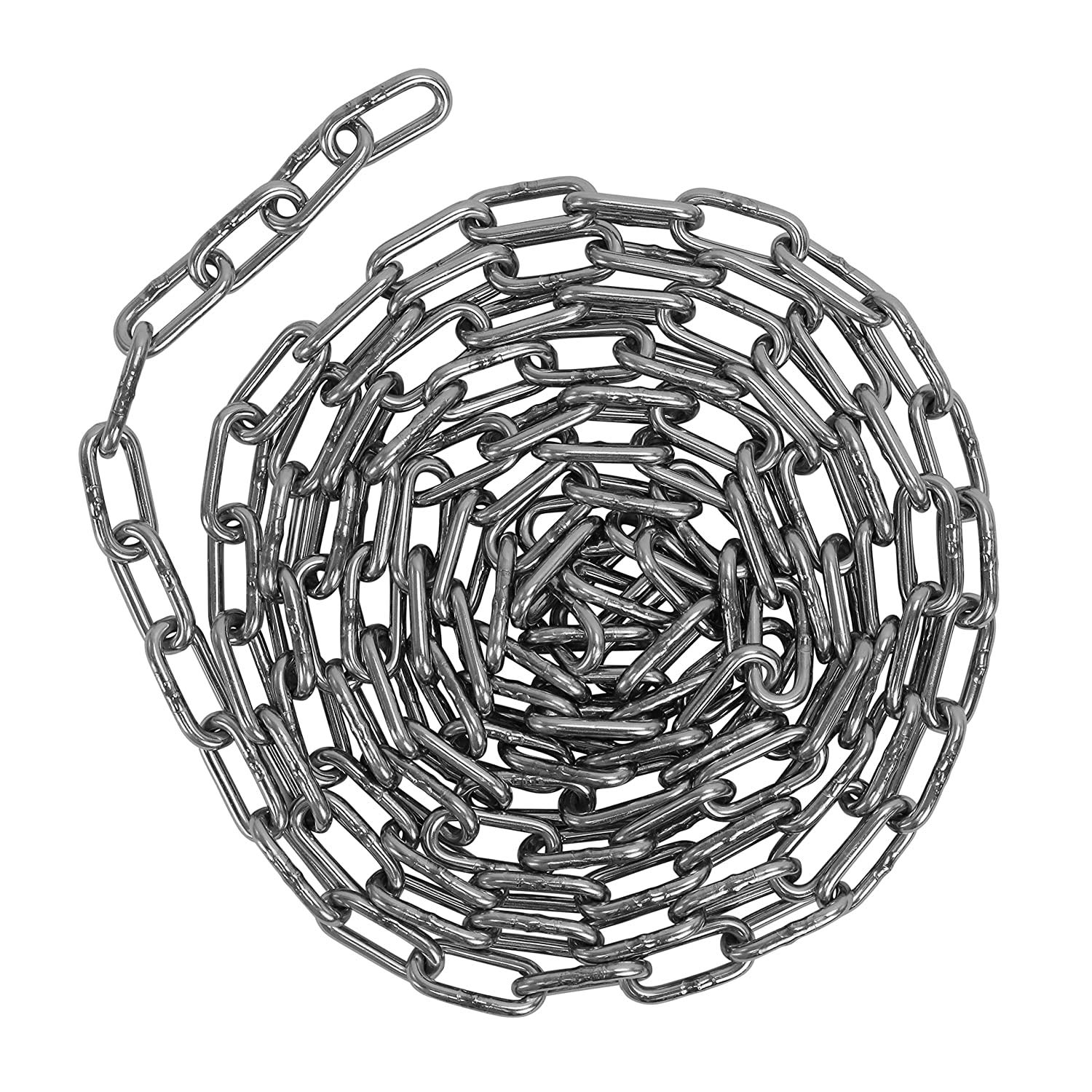 POFET 5m/Piece 304 Stainless Steel Lifting Load-Bearing Chain, Suitable for Anchor Chain, Guardrail, Swing Chain, Pet Chain, Clothes Hanging (3mm)