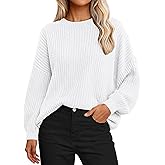 PRETTYGARDEN Fall Sweaters for Women 2026 Fashion Long Sleeve Casual Ribbed Knit Winter Clothes Pullover Jumper Tops