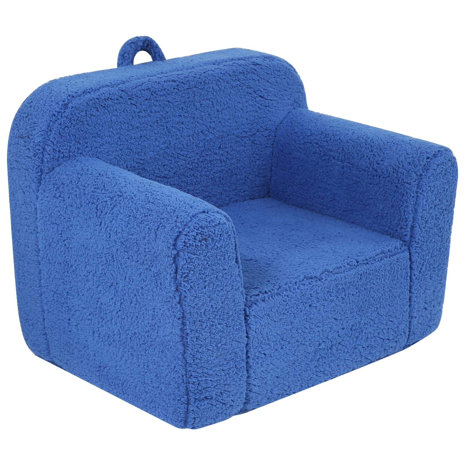 MOMCAYWEX Kids Snuggly-Soft Sherpa Chair, Cuddly Toddler Foam Chair for Boys and Girls, Sky Blue Image