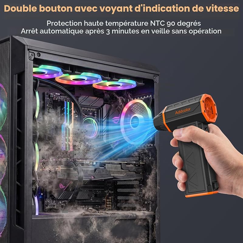 Souffleur Air Comprimé,100 000 tr/min Mini Souffleur Sans Fil