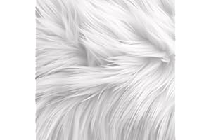 FabricLA Shaggy Faux Fur Square - 12" X 12" Inches Pre-Cut - Use Fake Fur Fabric for DIY, Craft Fur Decoration, Fashion Acces