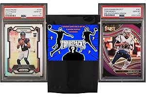 GENERIC Football Trading Cards Mystery Pack | NFL Sports Card 2024 | Guaranteed PSA Graded 9 or 10 | + 5 Rookie Cards | + 5 Veterans | Contains Grade 9-10 Rookie, Legend, Veteran, or Star Player | TopRepacks