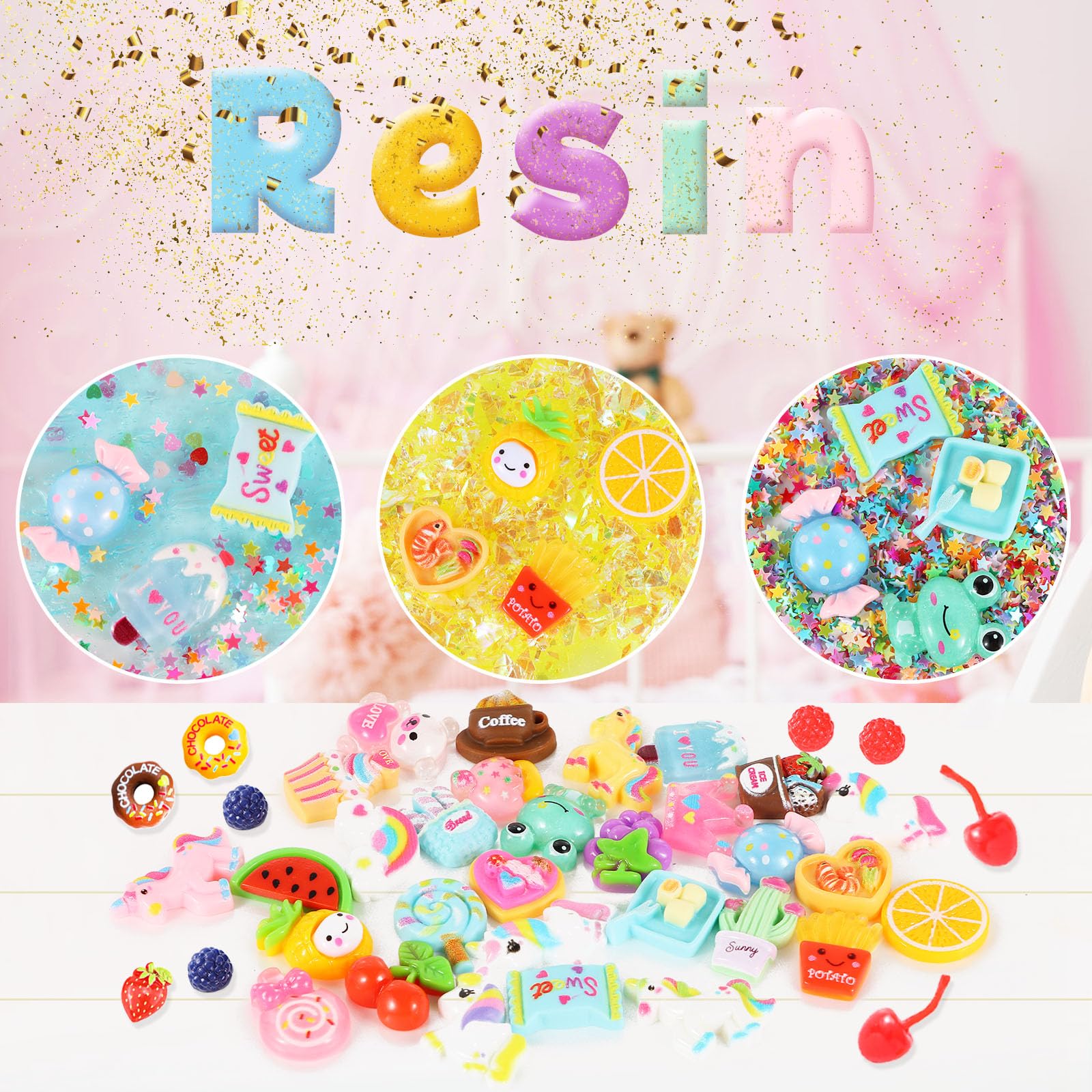 160 Pack Slime Accessories Kit for Kids – Slime Mix-Ins Craft Supplies (Charms, Glitter, Foam Balls, Sequins) – No Slime or Glue Included