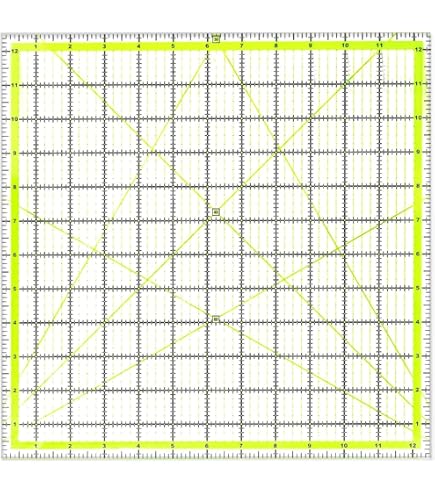 Acouto Quiltsjabloon Liniaal 12 5x12 5in Acryl Transparante