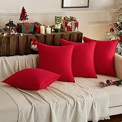 MIULEE Christmas Decorative Linen Pillow Covers