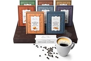 BONJOIE Christmas Holiday Coffee Gift Basket. Freshly Ground Gourmet Coffee. Cool Coffee Gifts For Coffee Lovers. Coffee Gift Set For Him, Her, Men, Women, Mom, Dad. Coffee Sampler Gift Set. Gift Baskets.