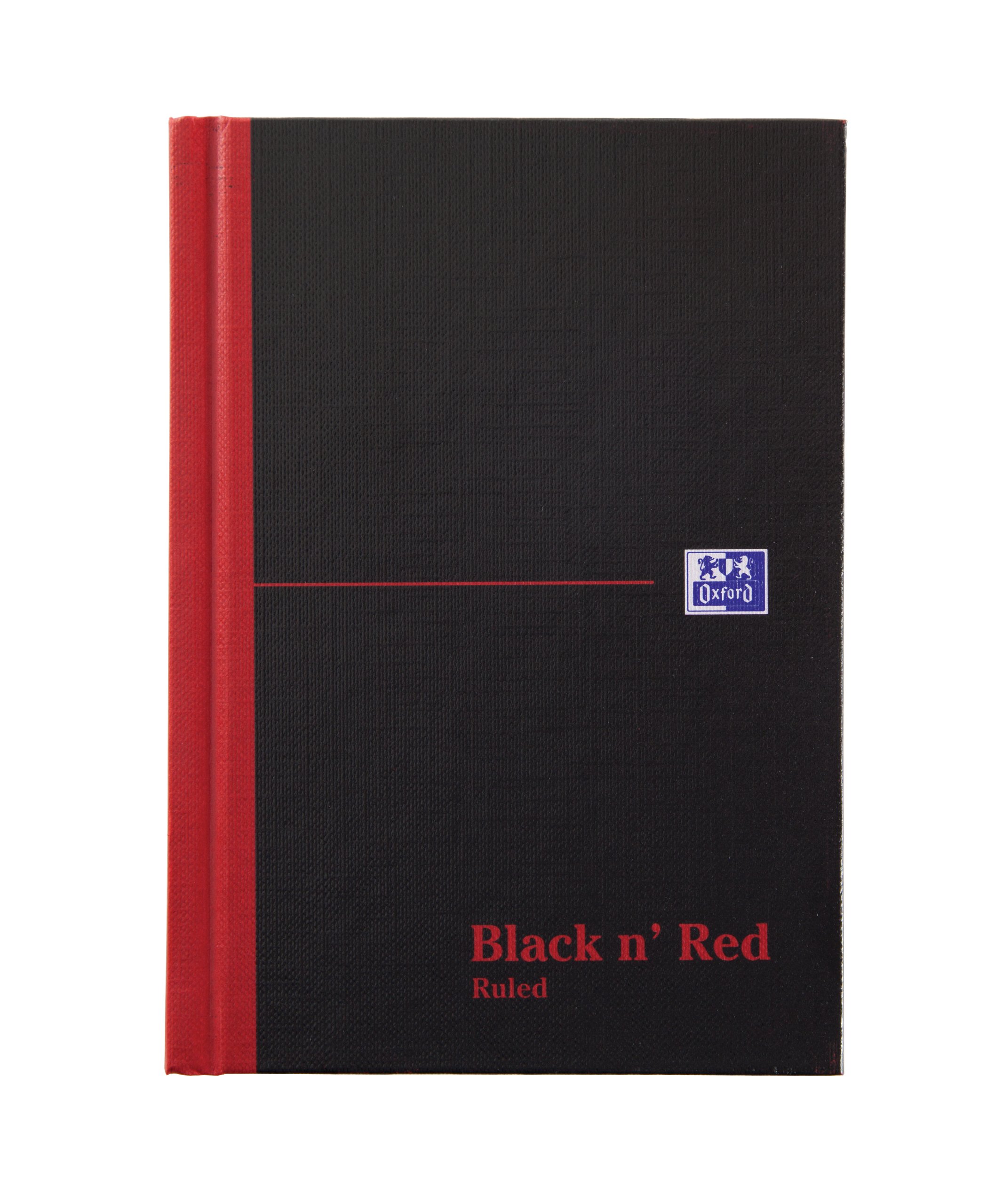 Oxford Black n' Red A6 Hardback Casebound Notebook, Ruled, 192 Page, 1 Notebook