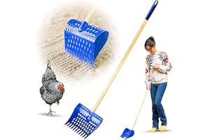 BEE JEWELED COOP The Coop Scoop® Original 2-in-1 Chicken Poop Scooper & Rake – Made in The USA, Durable Sand Sifting Litter Shovel for Chicken Coops & Small Farm Animals