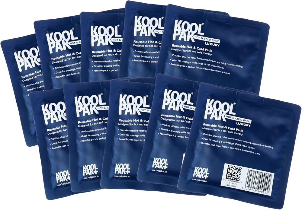 Koolpak 10 x Luxury Hot Cold Packs 13x14cm Flexible Reusable Ice Pack