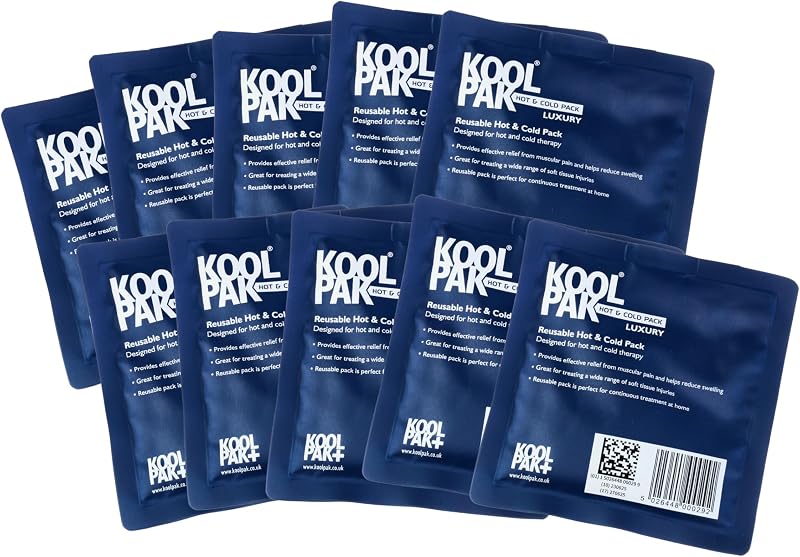 Koolpak 10 x Luxury Hot Cold Packs 13x14cm Flexible Reusable Ice Pack