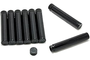 SKYWAY PRODUCTS Skyway Viper Tube Vials Smell Proof - Waterproof - Airtight Cigarette Tubes - Contains Odor Sealing Holder Container - Premium Screw Top Set of 8 - BPA Free - (Black)