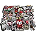 24pcs Mixed 5 to 12cm Iron On Embroidered Patches Skull Style Appliques