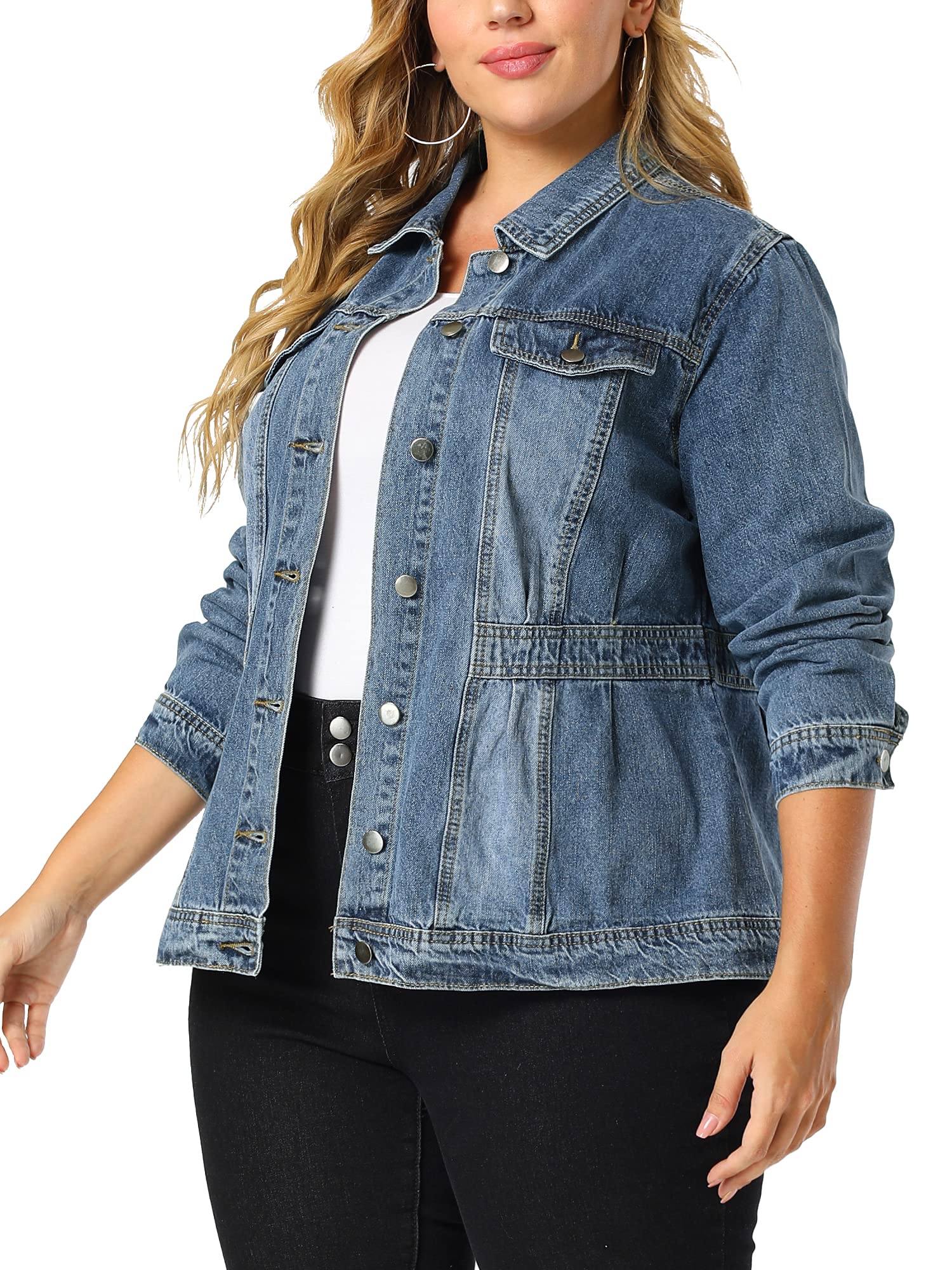 Earnest Sewn Women's Denim Jacket Blue Size X-Large