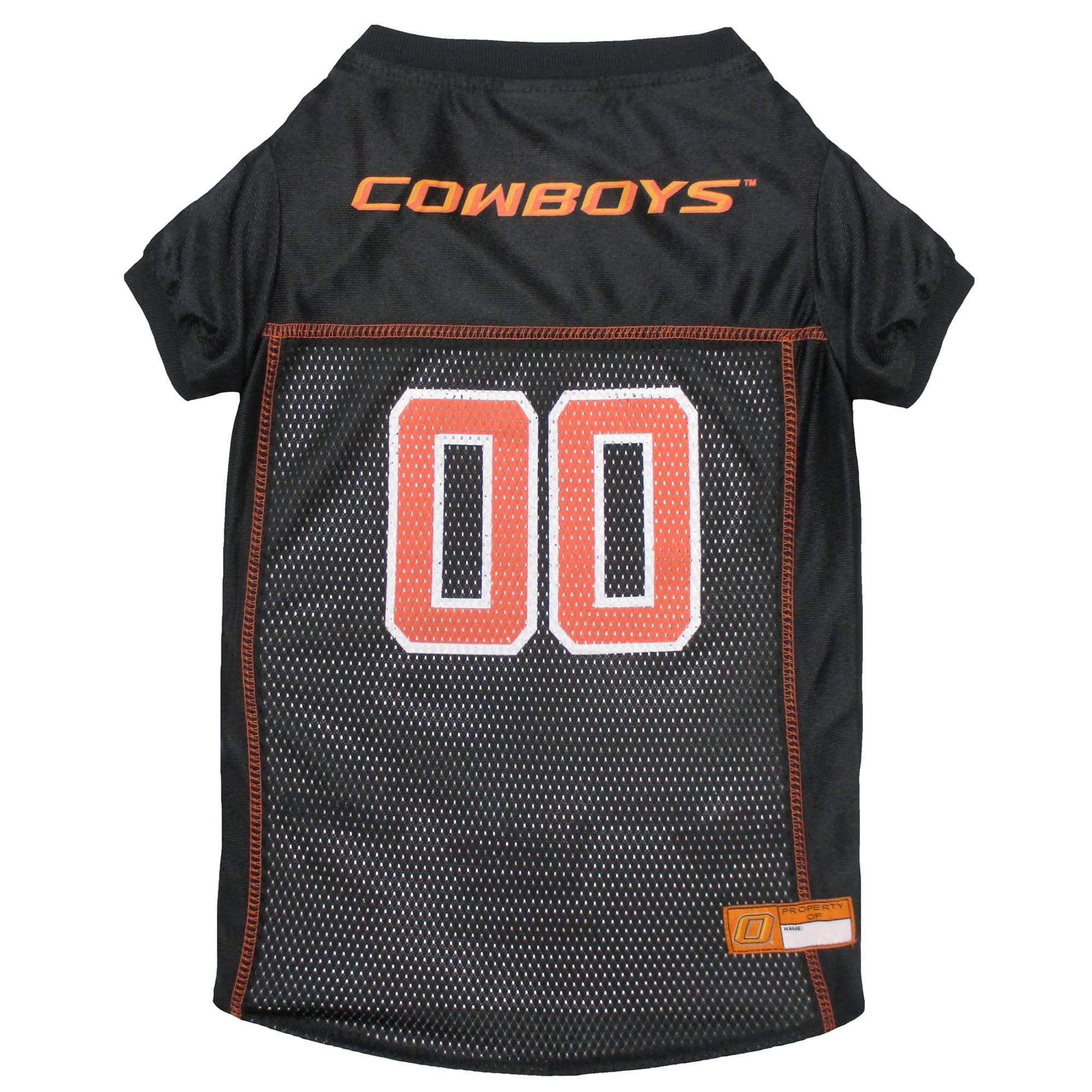 Pets First NCAA College Oklahoma State Cowboys Mesh Jersey for DOGS & CATS, Medium. Licensed Dog Jersey with your Favorite Football/Basketball College Team โ image 1
