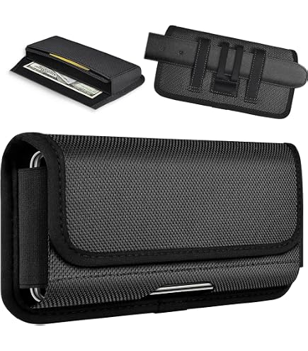 Custodia Con Clip Per Tracfone LG K31 Rebel L355DL-A - Fondina In Nylon Con Anello, Nuova - Foto 6