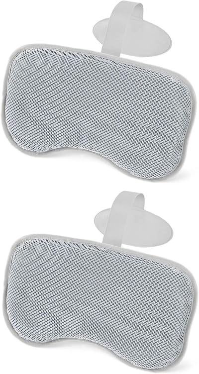Bestway SaluSpa Padded Pillow Spa Accessory 2 Pack Grey Ergonomic Neck Support