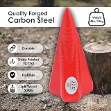 TOPWAY Log Splitter Wedge 4 lbs Heavy Duty Steel Diamond Shape view 4