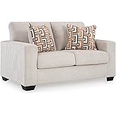 Signature Design by Ashley 85 in Chenille 3 Seater Track Arm Sofa, Stone | Polyester chenille upholstery, Wood and engineered wood frame, Sag-resistant platform foundation, Living room use, Aviemore