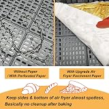 BYKITCHEN Air Fryer Liners 25x17cm for Ninja Dual AF300UK AF400UK 50pc view 5
