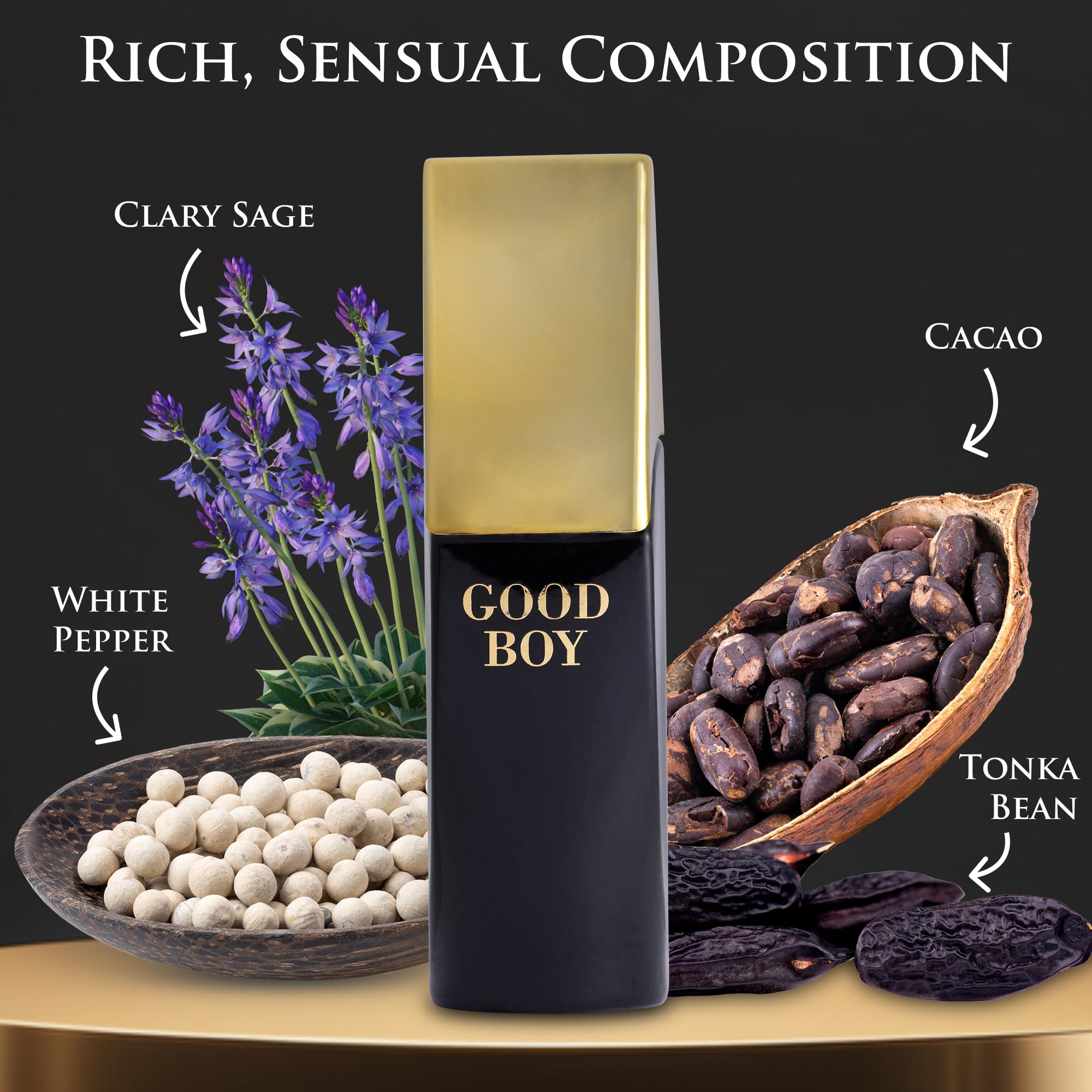 URBAN COLLECTION Bold Boy Eau De Parfum 3.4 fl oz – Fresh Citrus, Spice & Amber Scent – Italian Bergamot & Pink Pepper – Tonka Bean Base – Vegan, Cruelty-Free, Paraben Free – 100ml Elegant Bottle