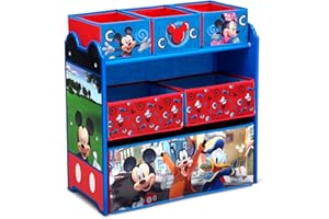 Delta Children Disney Mickey Mouse 6 Bin Design and Store Toy Organizer
