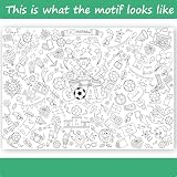 HOWAF Giant Football Colouring Poster 1188x840mm + 24 Pens - Kids Party Art view 2