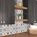 Moroccan Tile Stickers 24pcs 15x15cm Waterproof Self Adhesive Kitchen Bathroom view 2