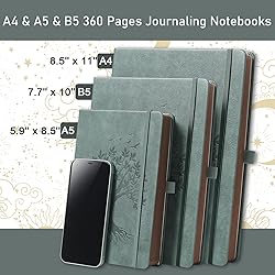 ZXHQ A4 360 Pages Lined Journaling Notebooks with