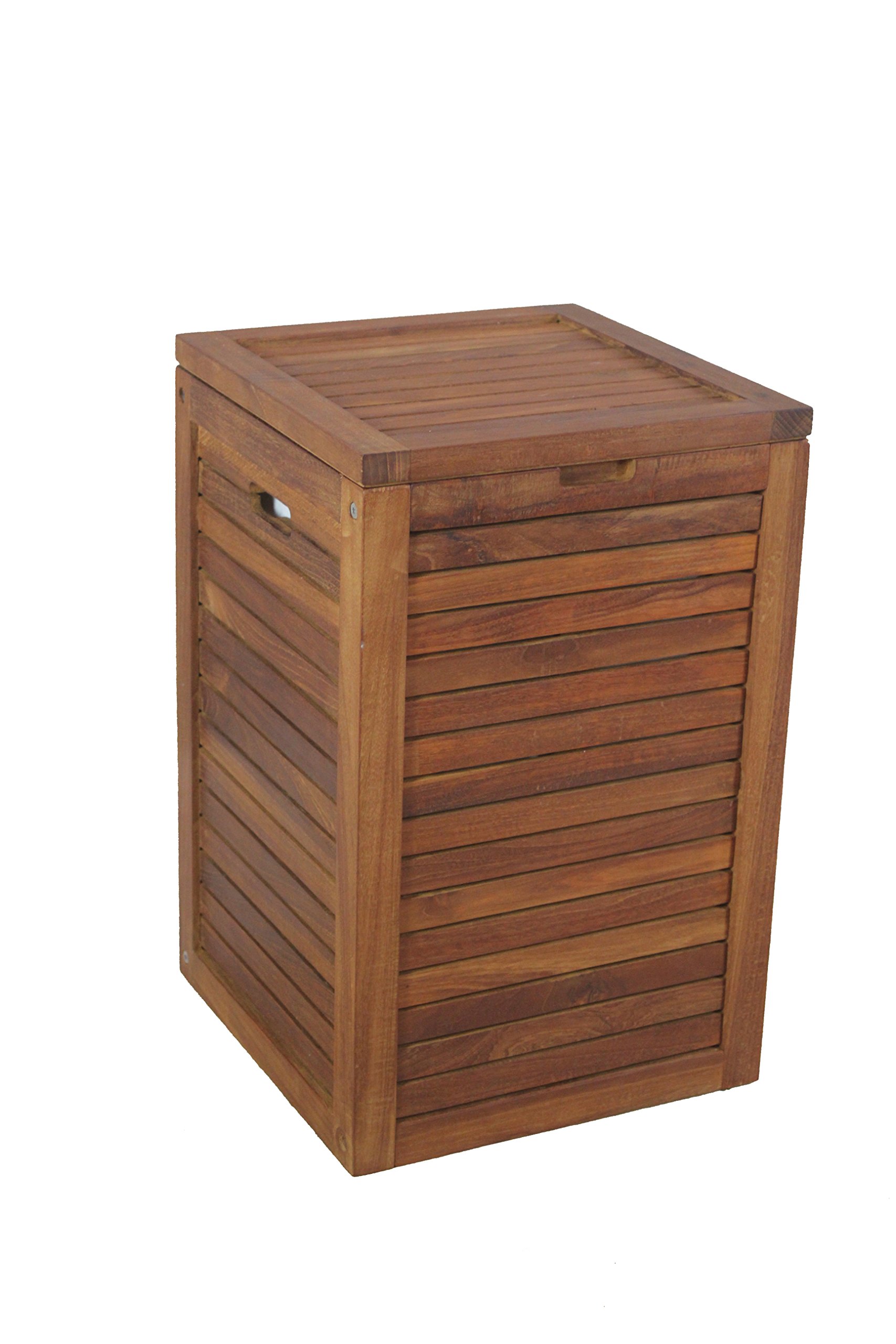 Teak Laundry Hamper / Oceanstar Spa Style Bamboo Laundry