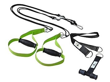 BodyCROSS Premium Schlingentrainer mit Zertifikat (InBuB-Siegel) | abnehmbare Griffe | inkl. Übungsposter, Trainingsplan, Tür