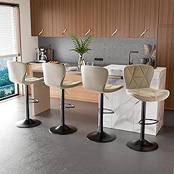 Nalupatio Modern Bar Stools Set of 2, Adjustable
