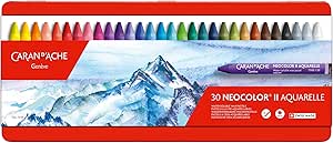 Caran d'Ache Classic Neocolor II Water-Soluble Pastels, 30 Colors