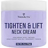 Neck Firming Cream with Hyaluronic Acid, Collagen and Cupuacu Butter Firming Lifting Neck Cream for Wrinkles and Crepe Skin Neck Wrinkle Cream and Moisturizer for Smoother-Looking Skin (4oz)