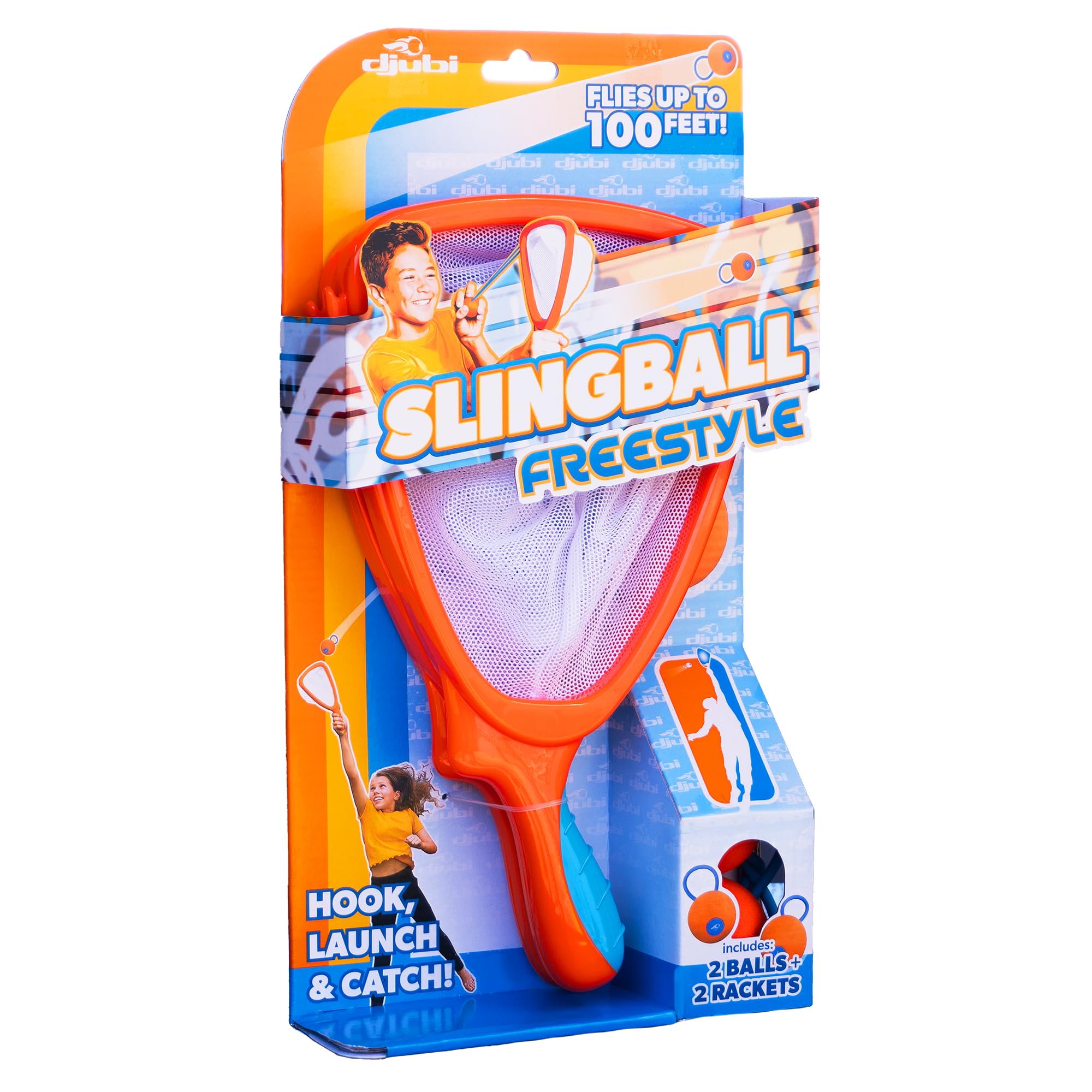 STAY ACTIVE SLING BALL Sling Ball Launch Catch Net Team Game 2 or More Players Family Sport Fitness Toy for Boys & Girls Active Fun