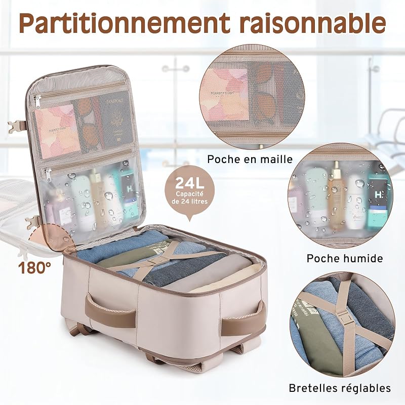 Sac Cabine Bag Ryanair 40x30x20, 24L Sac a Dos Voyage Cabine Avion — photo 3 sur 6