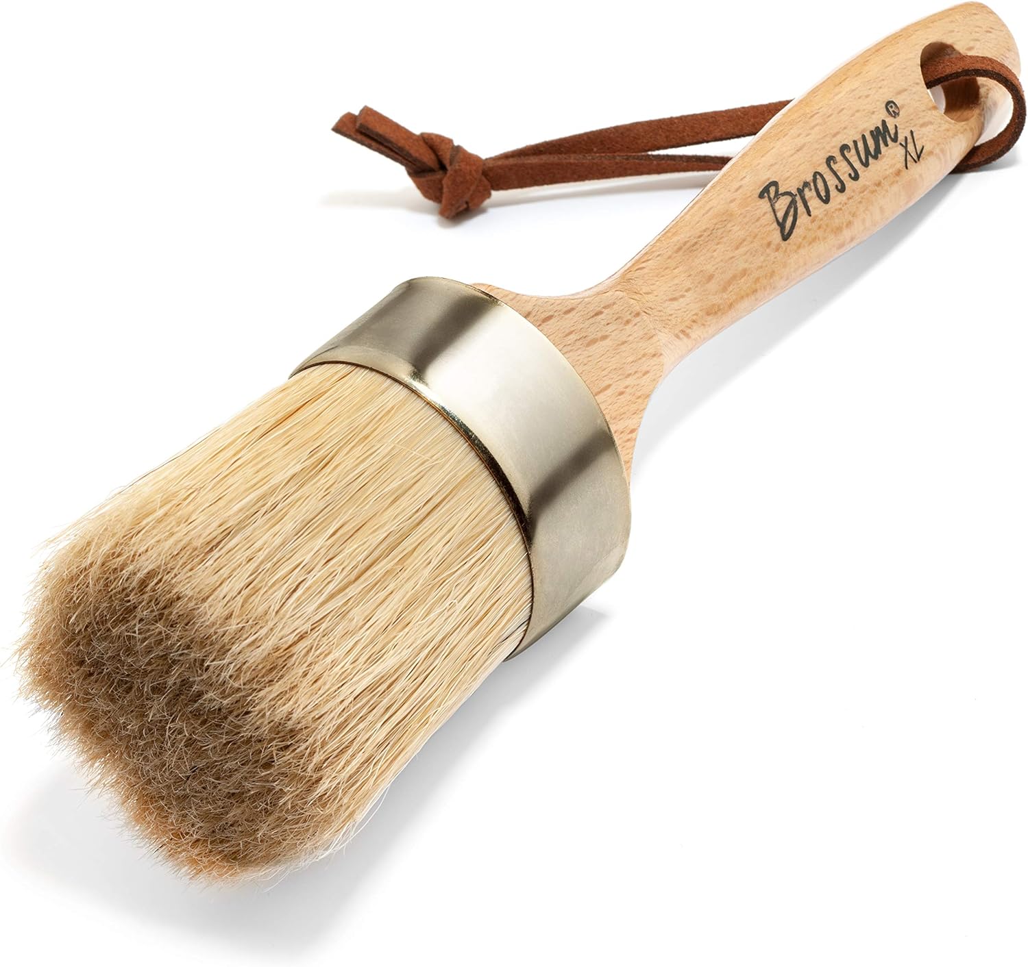 Brossum Extra Large 2-in-1 Round Chalk and Wax Paint Brush