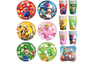 HBAVFIHNBG 90 Pcs Super Game Party Supplies Super Game Plates Super Game Napkins Super Game Cups Super Game Party Decorations for Super Game Party Favors (Serve 30)