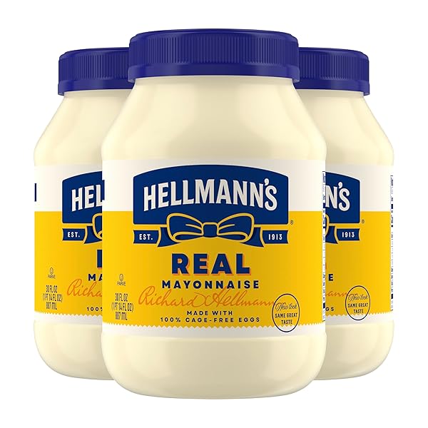 HELLMANN’S REAL MAYONNAISE PACK OF 15 TUB FOR FOODSERVICE MADE WITH QUALITY INGREDIENTS 30 OZ