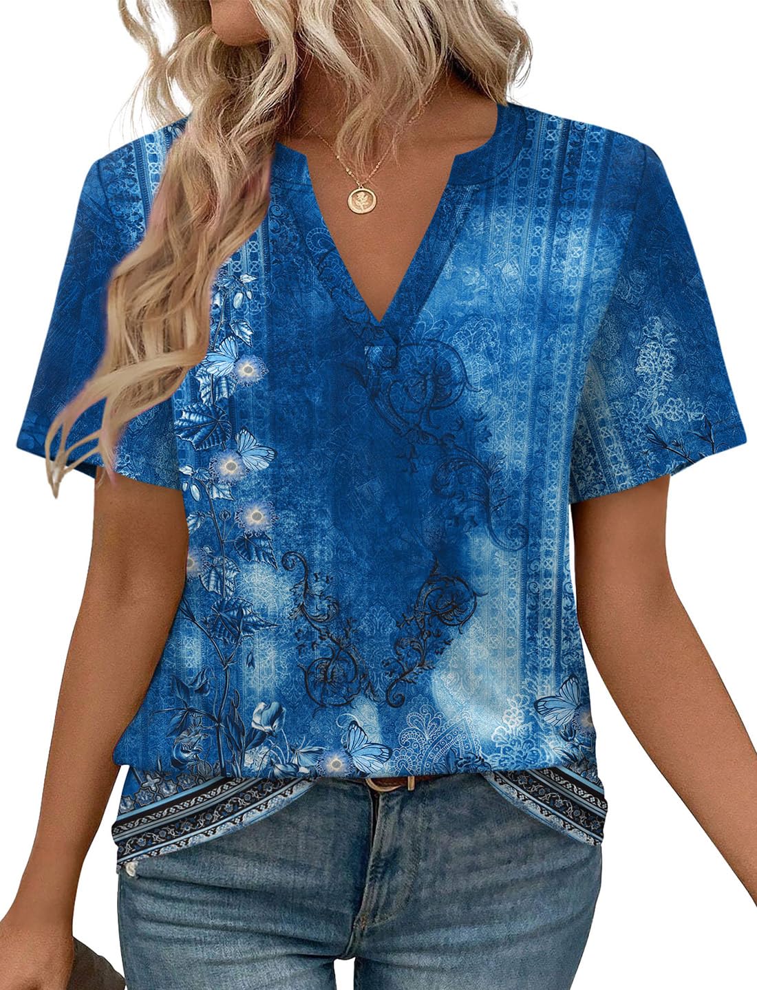 WEESO Summer Tops for Women 2025 Plus Size Vacation Outfits Short ...