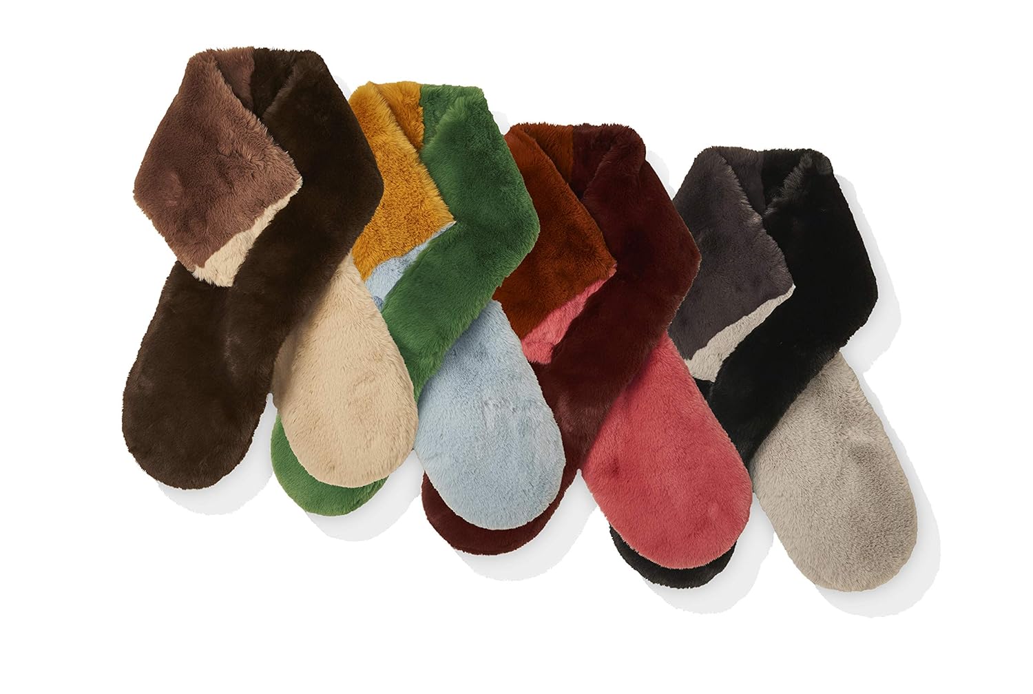 Faux Fur Colorblock Pull Through