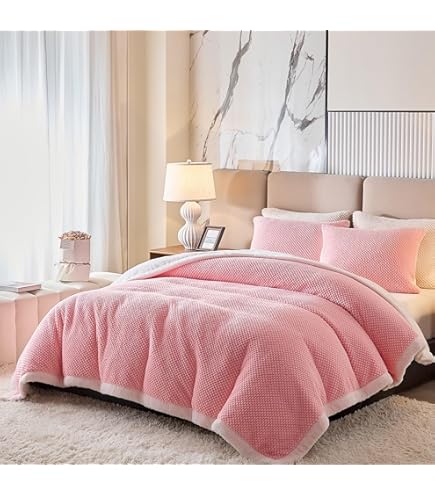 3-Layer Flannel Fleece Blanket Set Twin Size With Pillow Shams