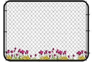 HEASON Adjustable Chain Link Fence Gate Kit,Rust-Resistant PVC Coated Garden Gate for Outside,Durable Outdoor Gate for Garden Fence, Pathways, Yards, and Driveways, 26"-72" Wide x 4' High