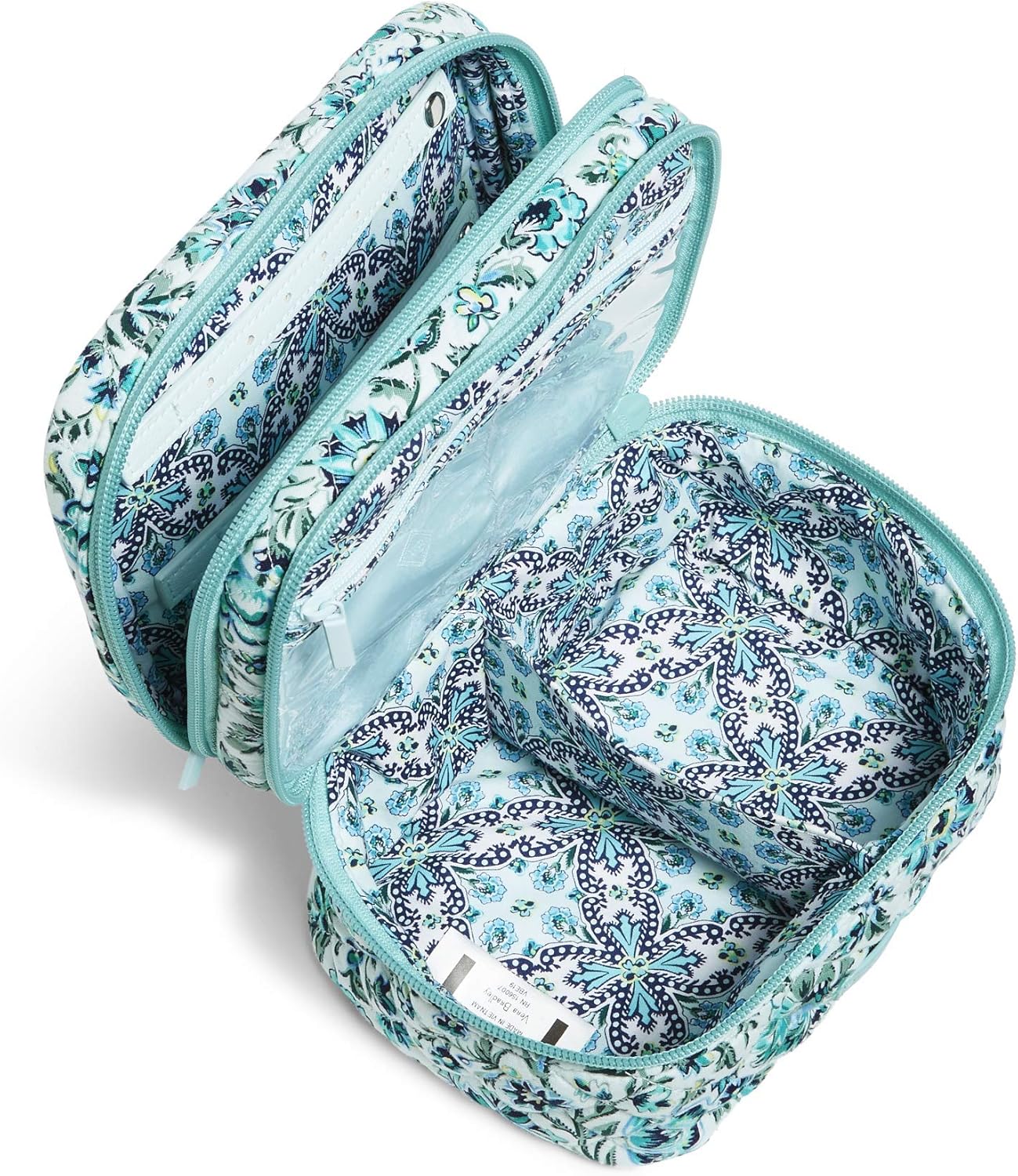 Vera Bradley Women's Organizer Vera Bradley Women s Signature Cotton Jewelry Train Case Cloud Vine One Size, Cloud Vine, One Size US: Shoes