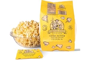 FARMER JON'S Farmer Jon’s Microwave Popcorn - Extra Butter - Farm Fresh Gourmet Snacks Made at Home - Delicious Flavor, Safe Microwave Bags - Non-GMO, Gluten-Free Corn - Made in the USA - 12 Pack, 3.5 Oz